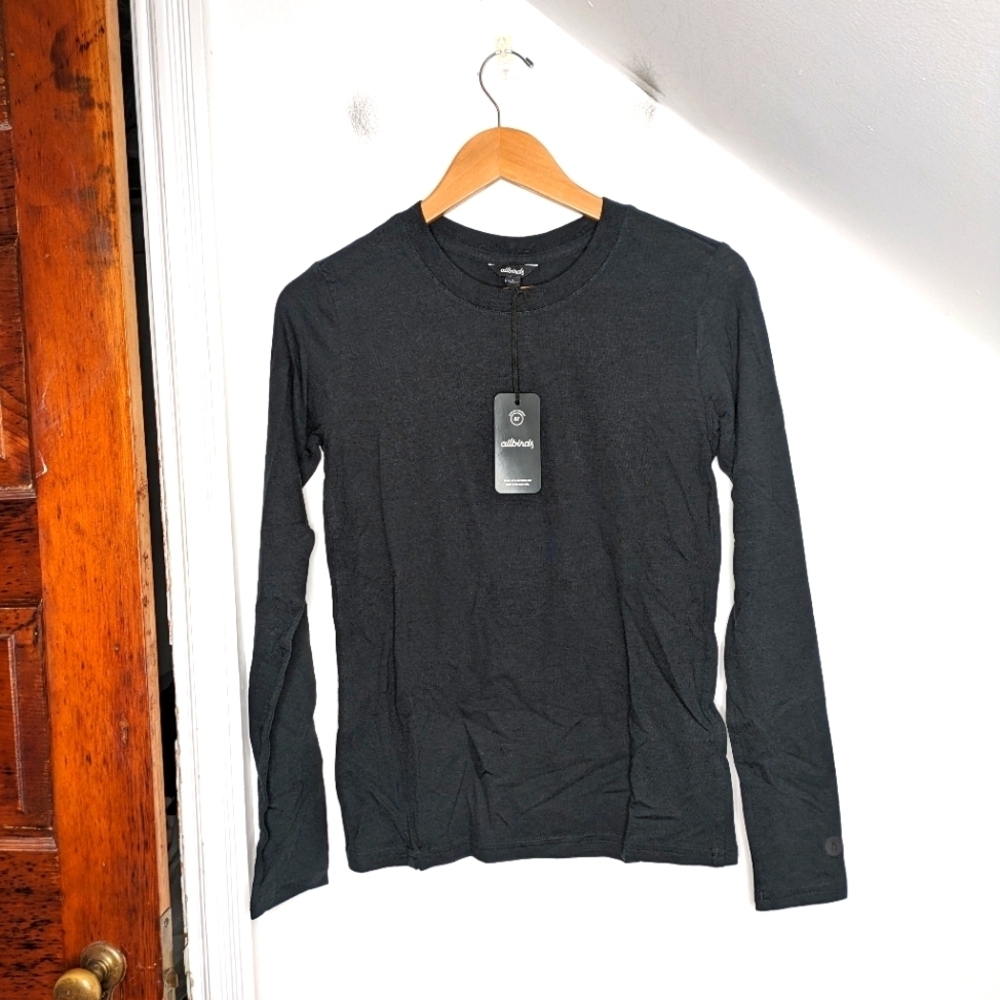allbirds Men's Natural Black Sea Classic Activewear Long Sleeve Tee NEW Size XS
